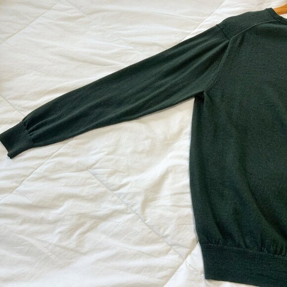 Goodthreads 100% Merino Wool Crewneck Sweater Green Men’s Large - Picture 5 of 5